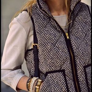 J. Crew Factory Herringbone Puffer Vest Sz S